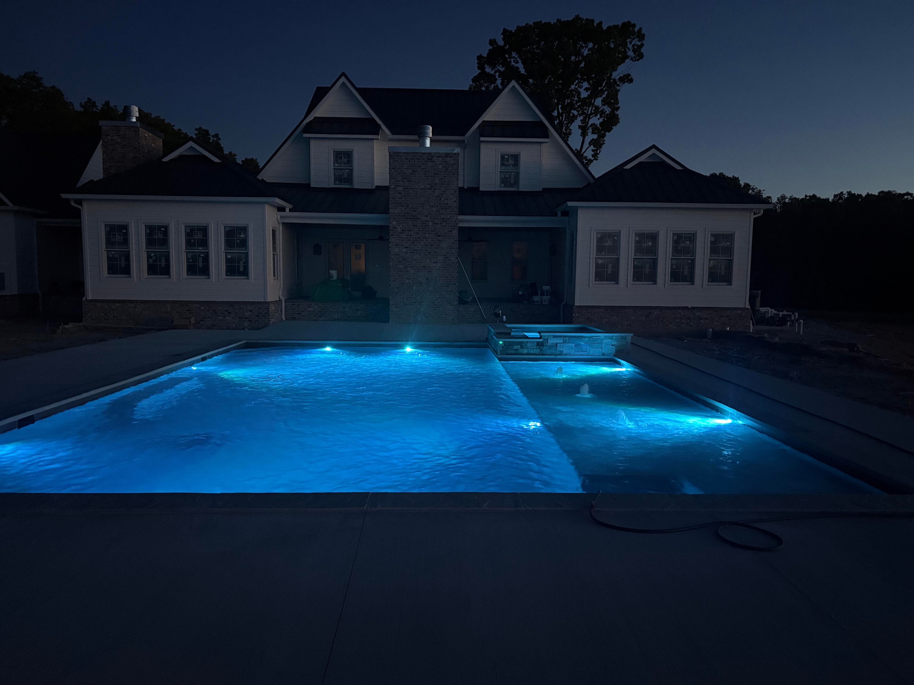 Pool after renovation — stunning transformation