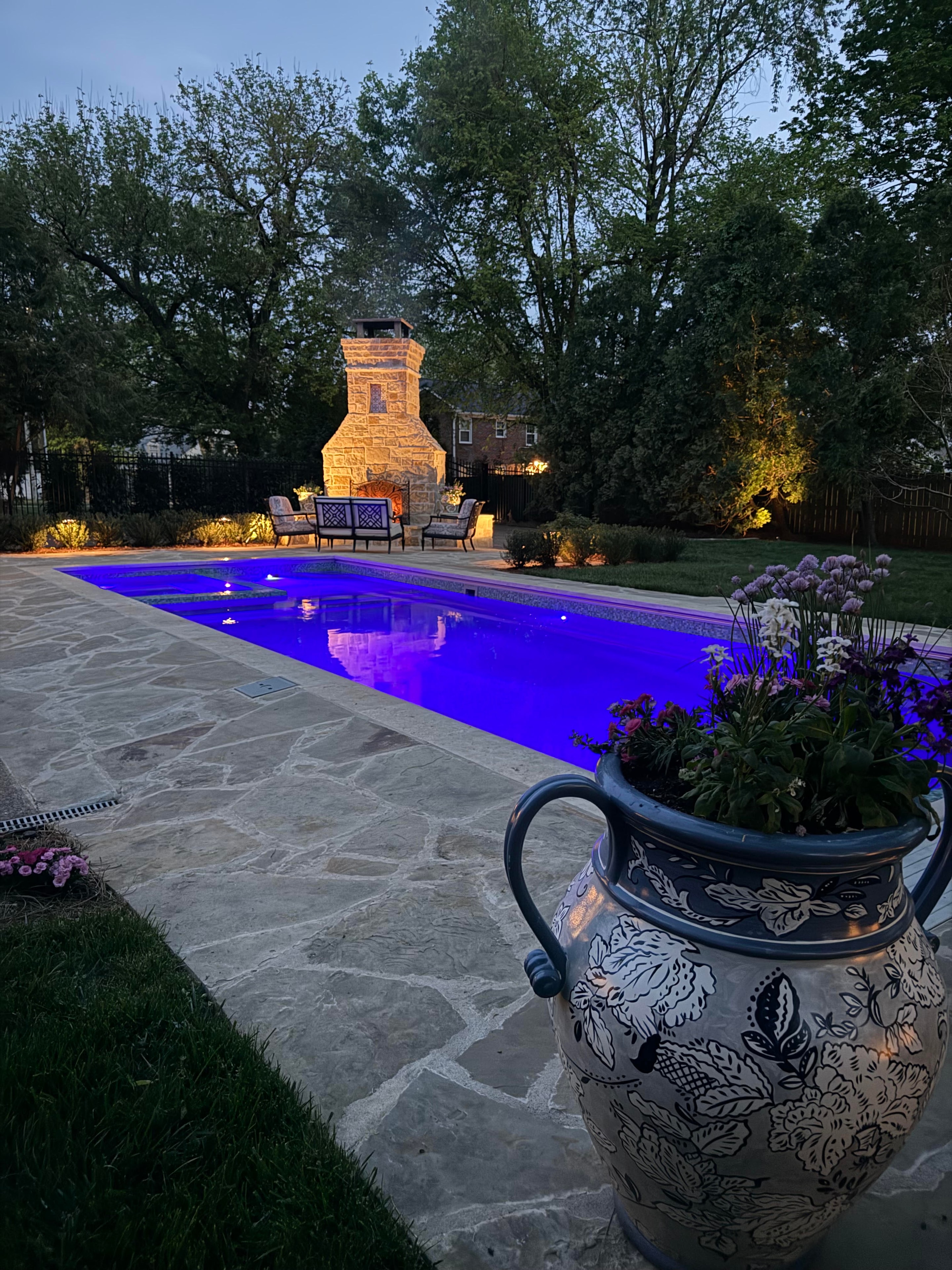 Pool construction in progress